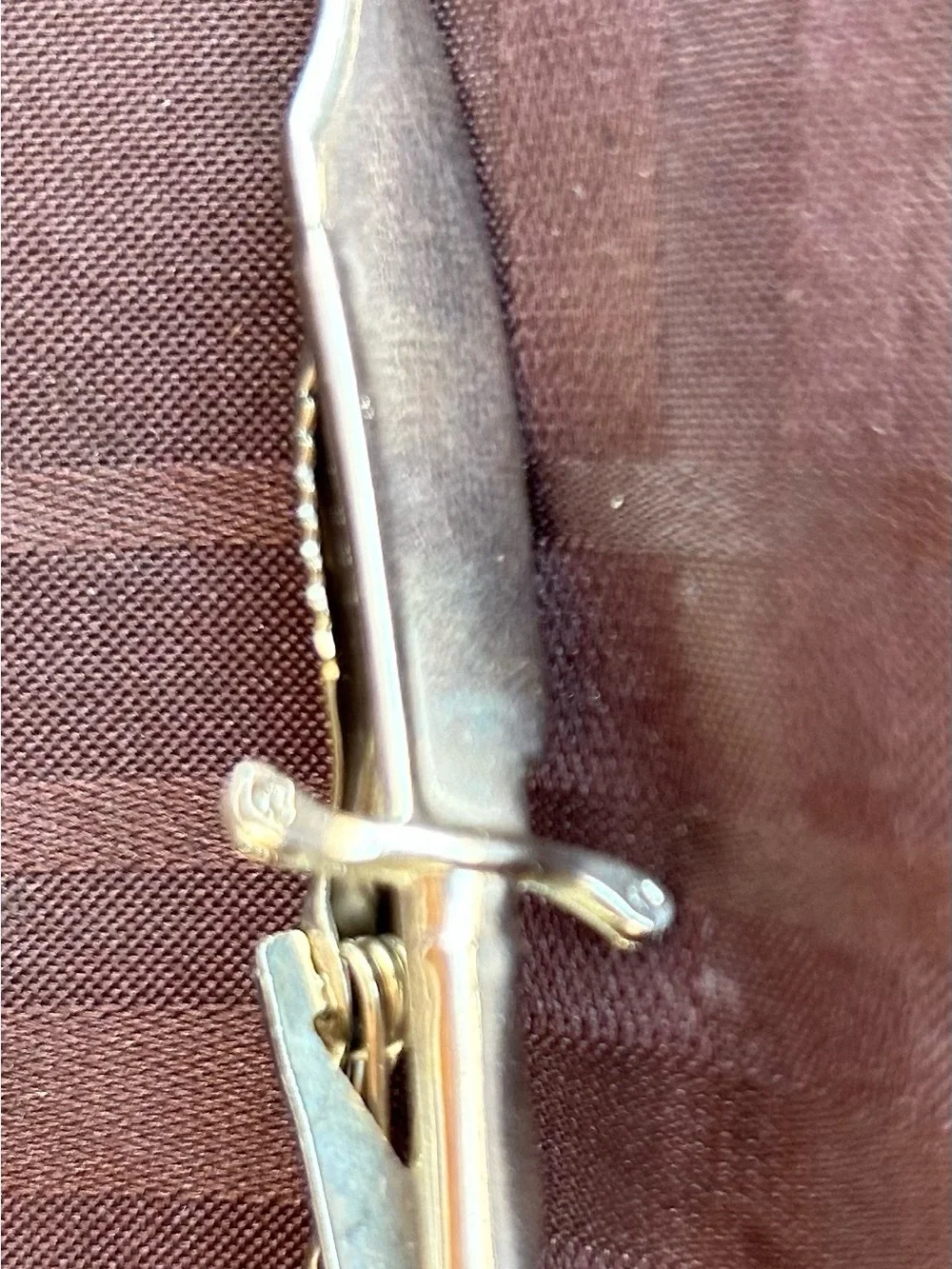 Set of 2 Vintage Men’s Tie clips or money in the shape of a knife and a dagger